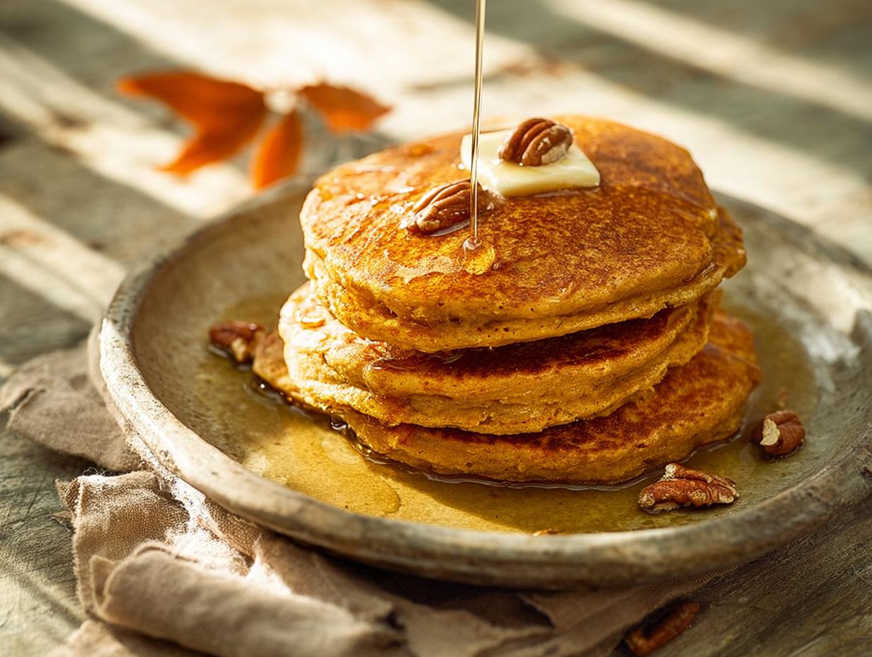 Healthy Pumpkin Protein Pancakes