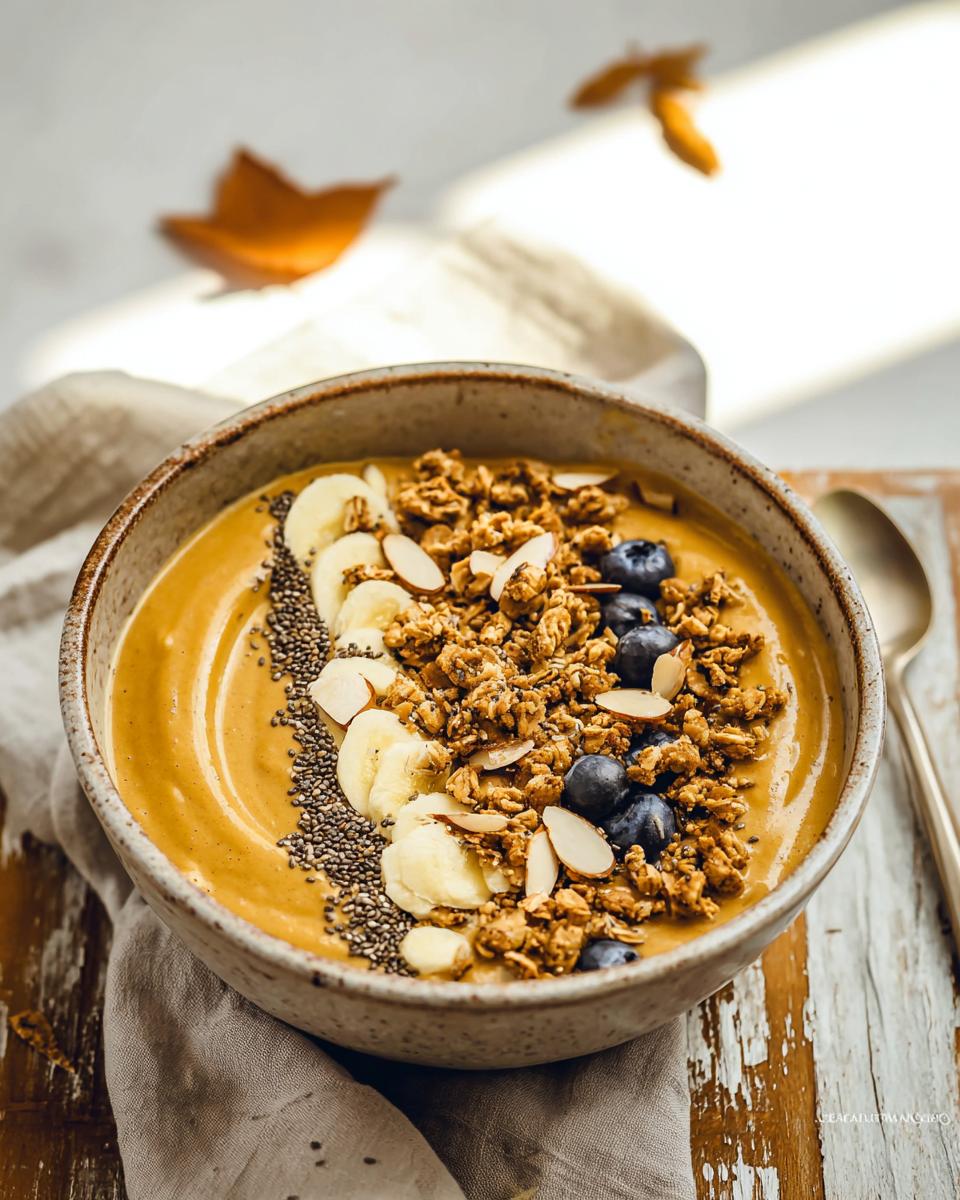 Healthy Pumpkin Smoothie Bowl 5-Minute Perfect Breakfast 3 Healthy Pumpkin Smoothie Bowl - detail 1