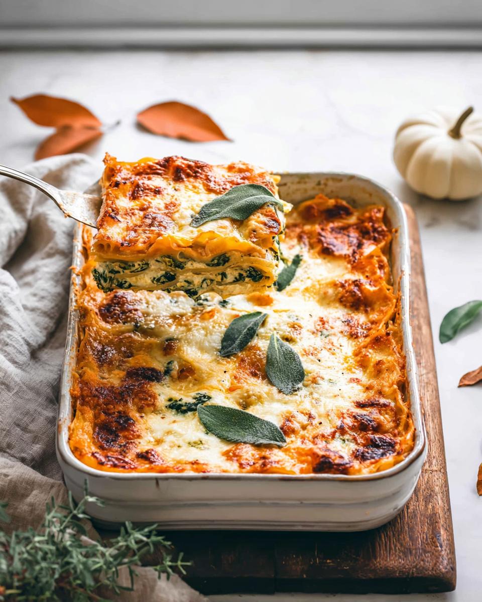Easy 9-Ingredient Healthy Pumpkin Spinach Lasagna 3 Healthy Pumpkin Spinach Lasagna - detail 1
