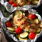 Honey Mustard Chicken, Tomato & Zucchini Foil Packs Easy20 4 Honey Mustard Chicken, Tomato & Zucchini Foil Packs
