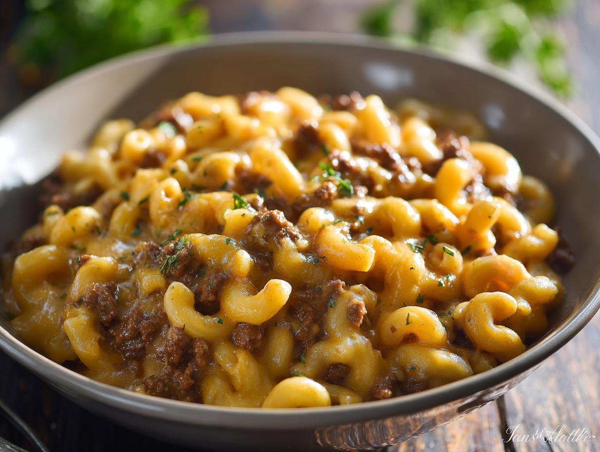 Home 11 Instant Pot Cheeseburger Mac and Cheese