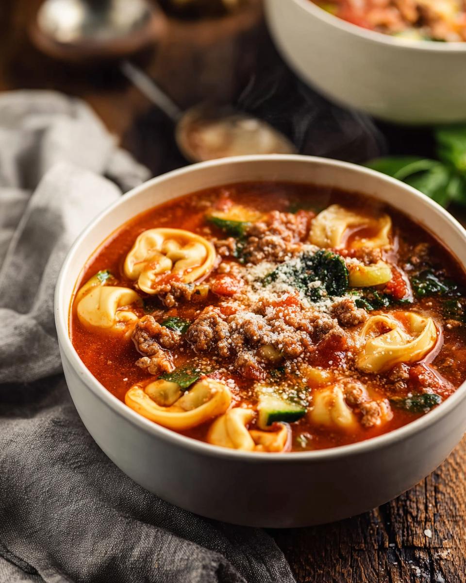Italian sausage tortellini soup: 35-Min Perfect Comfort 3 Italian sausage tortellini soup - detail 1