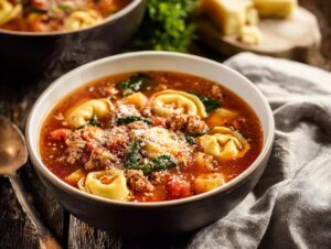 Home 4 Italian sausage tortellini soup