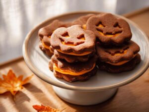 Jack-O'-Lantern Sandwich Cookies