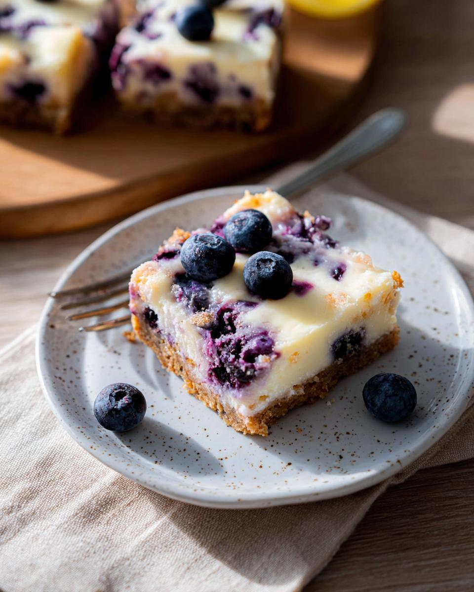 No-Fail 20-Minute Lemon-Blueberry Cheesecake Bars 3 Lemon-Blueberry Cheesecake Bars - detail 1