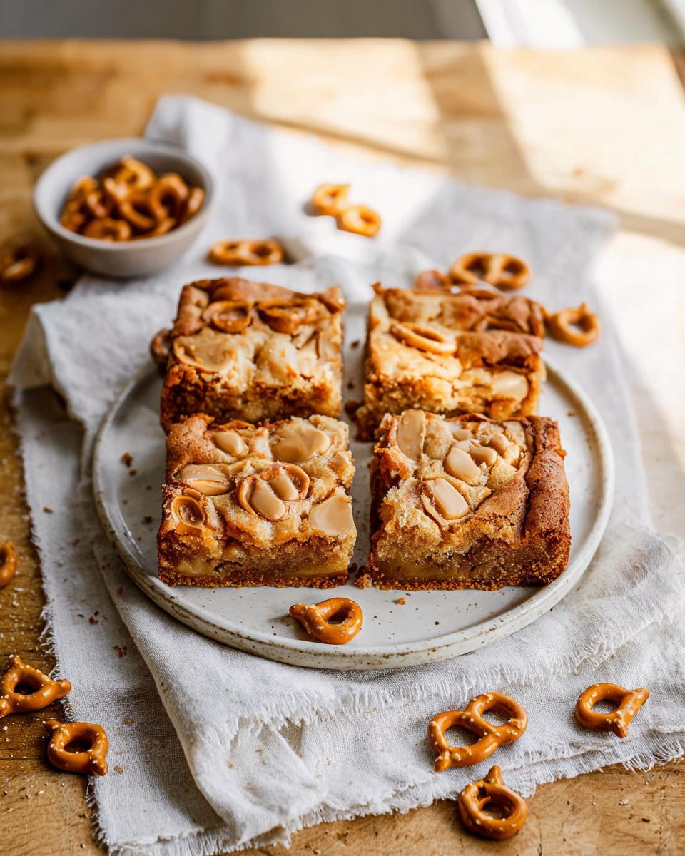 Peanut Butter Pretzel Butterscotch Blondies - detail 1