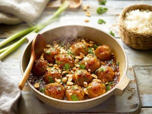 Home 9 Peanut Chicken Meatballs