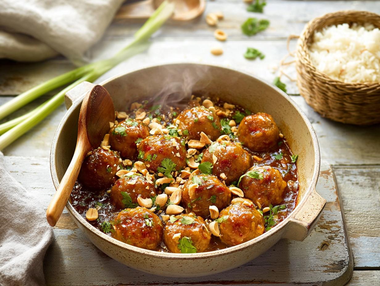 Peanut Chicken Meatballs