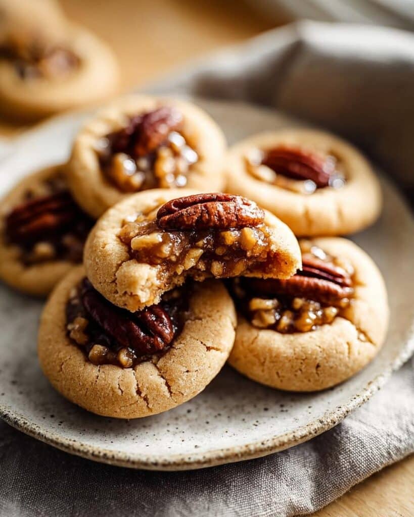Pecan Pie Thumbprint Cookies