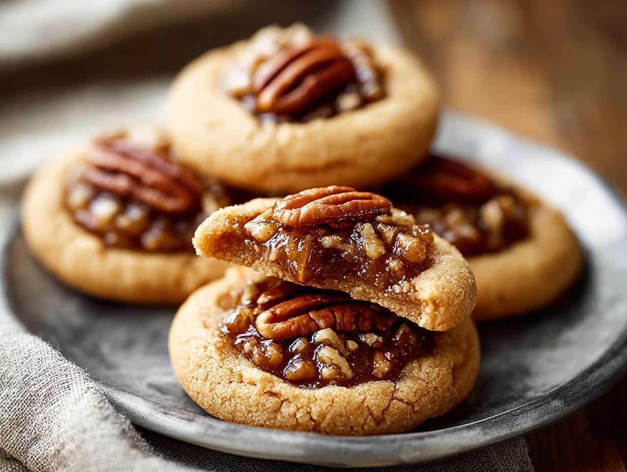 Home 14 Pecan Pie Thumbprint Cookies