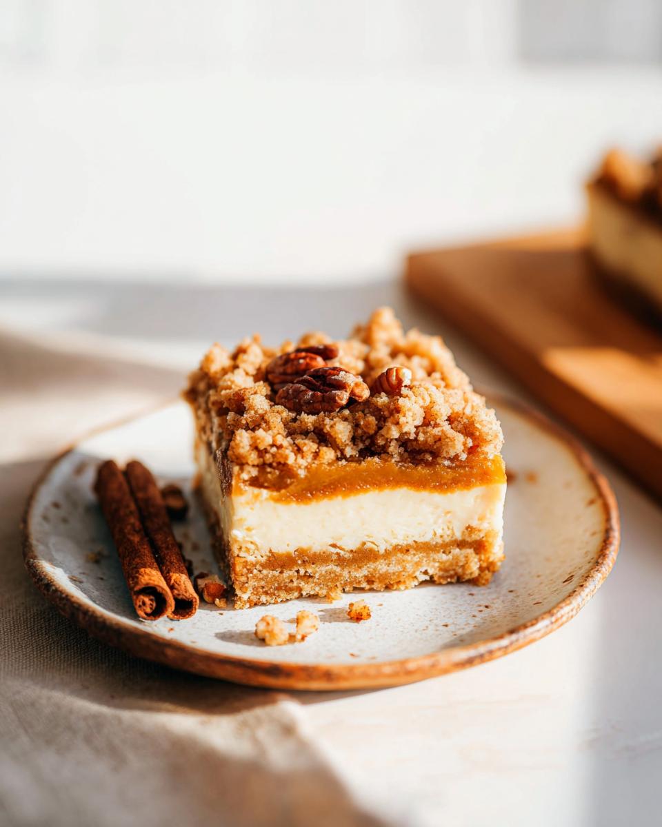 Pumpkin Cheesecake Bars with Streusel Topping - detail 1