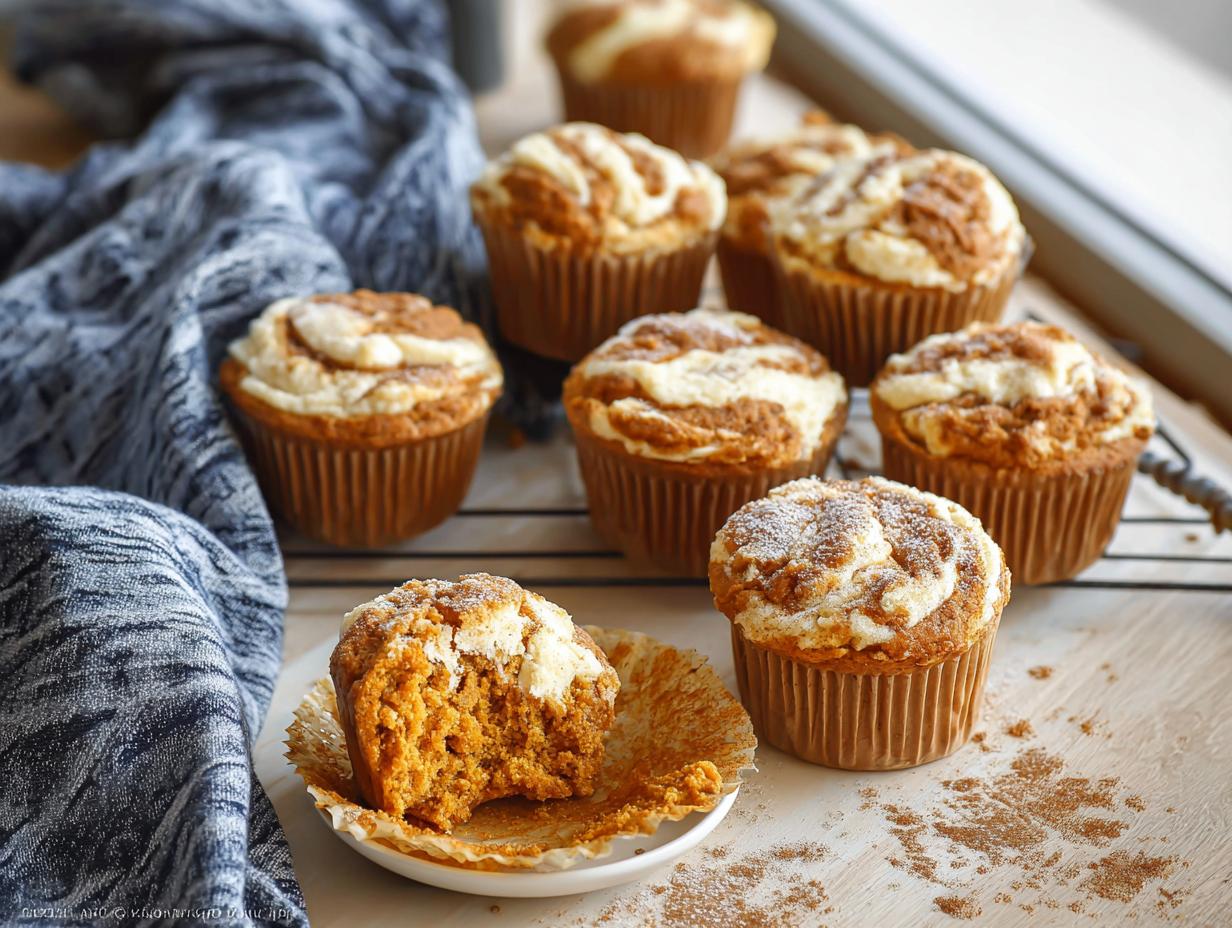 Pumpkin Cheesecake Muffins
