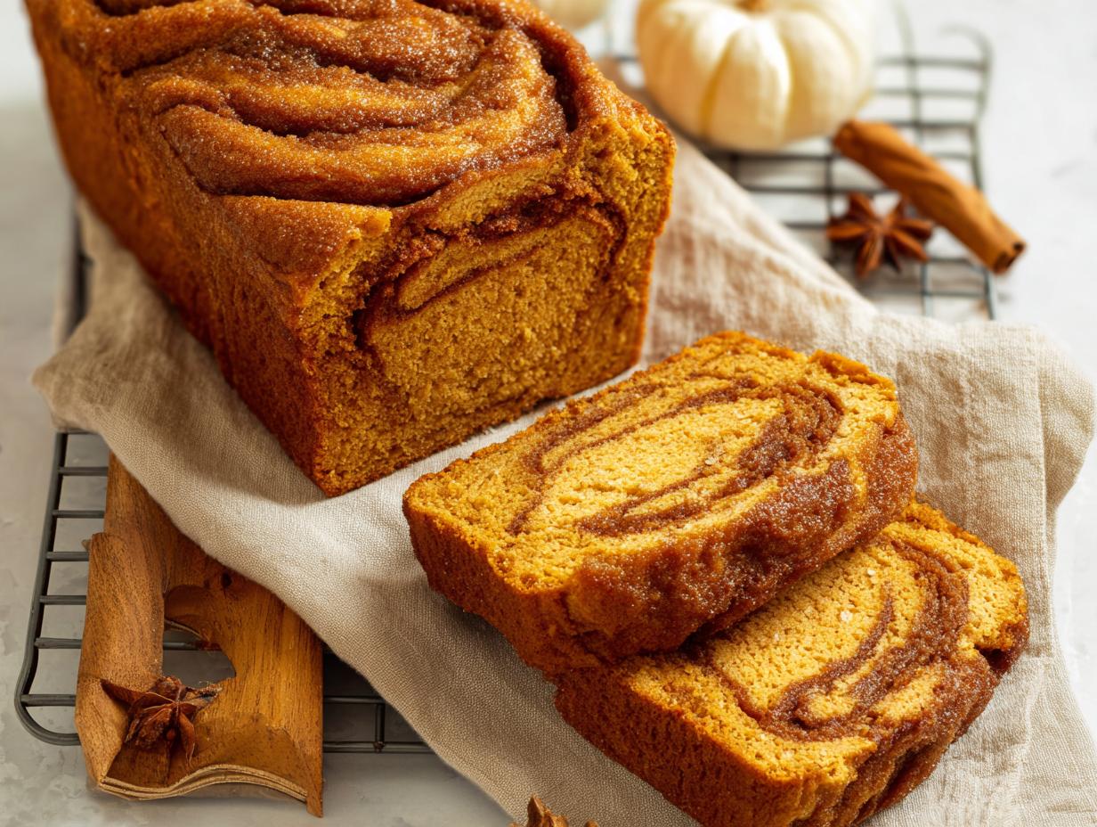Pumpkin Cinnamon Swirl Bread