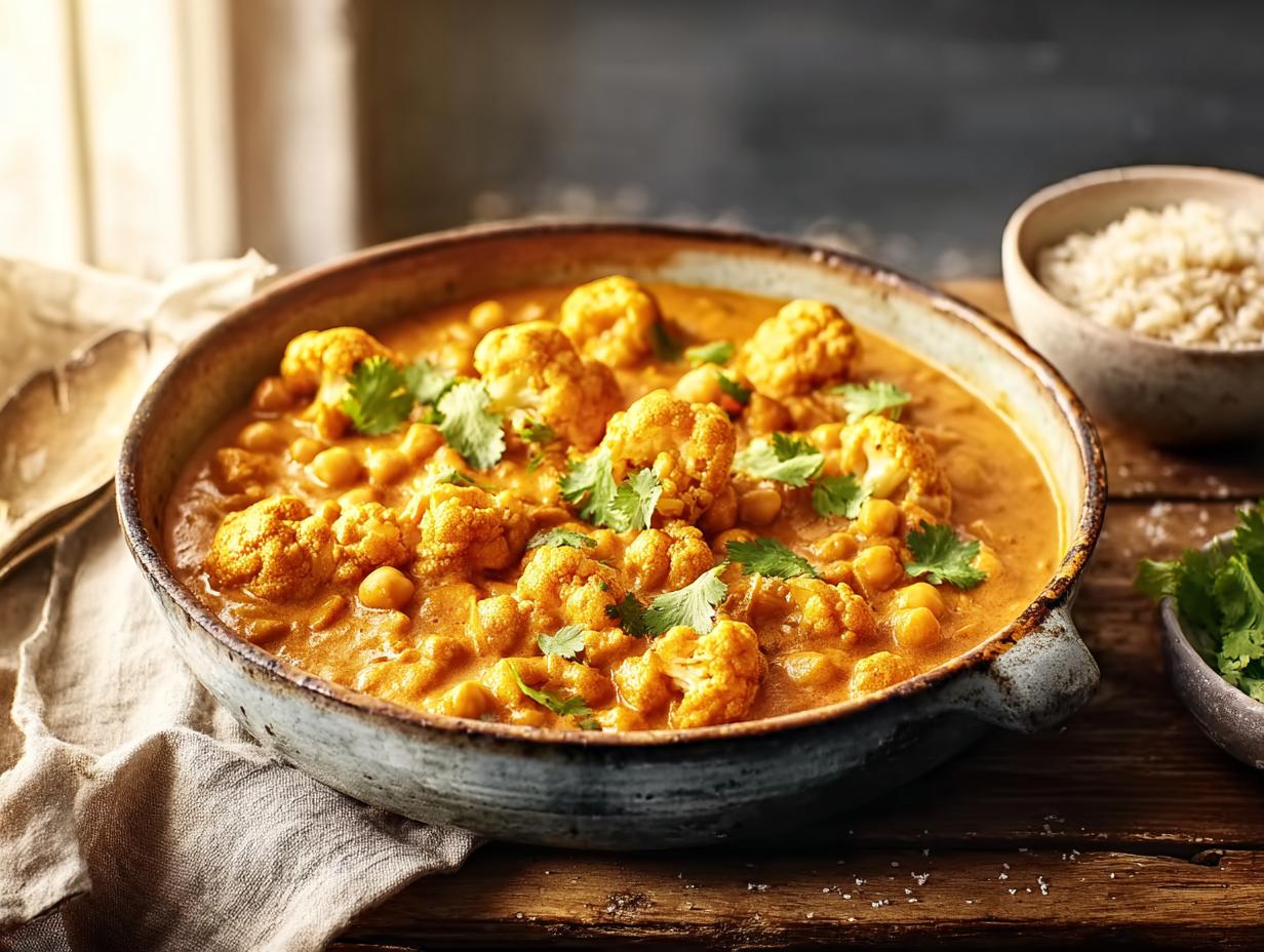 Pumpkin Curry with Cauliflower & Chickpeas