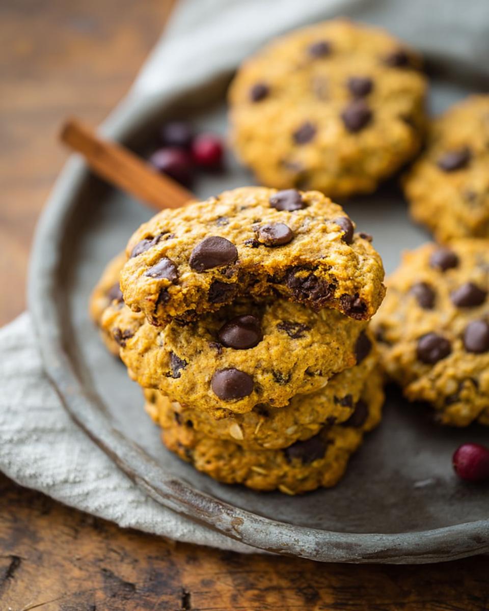 Pumpkin Dark Chocolate Chip Oat Cookies: Perfect 3 Step Recipe 3 Pumpkin Dark Chocolate Chip Oat Cookies - detail 1