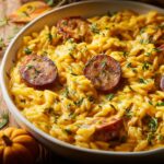 Pumpkin Orzo With Chicken Sausage: 30-Minute Creamy 4 Pumpkin Orzo With Chicken Sausage
