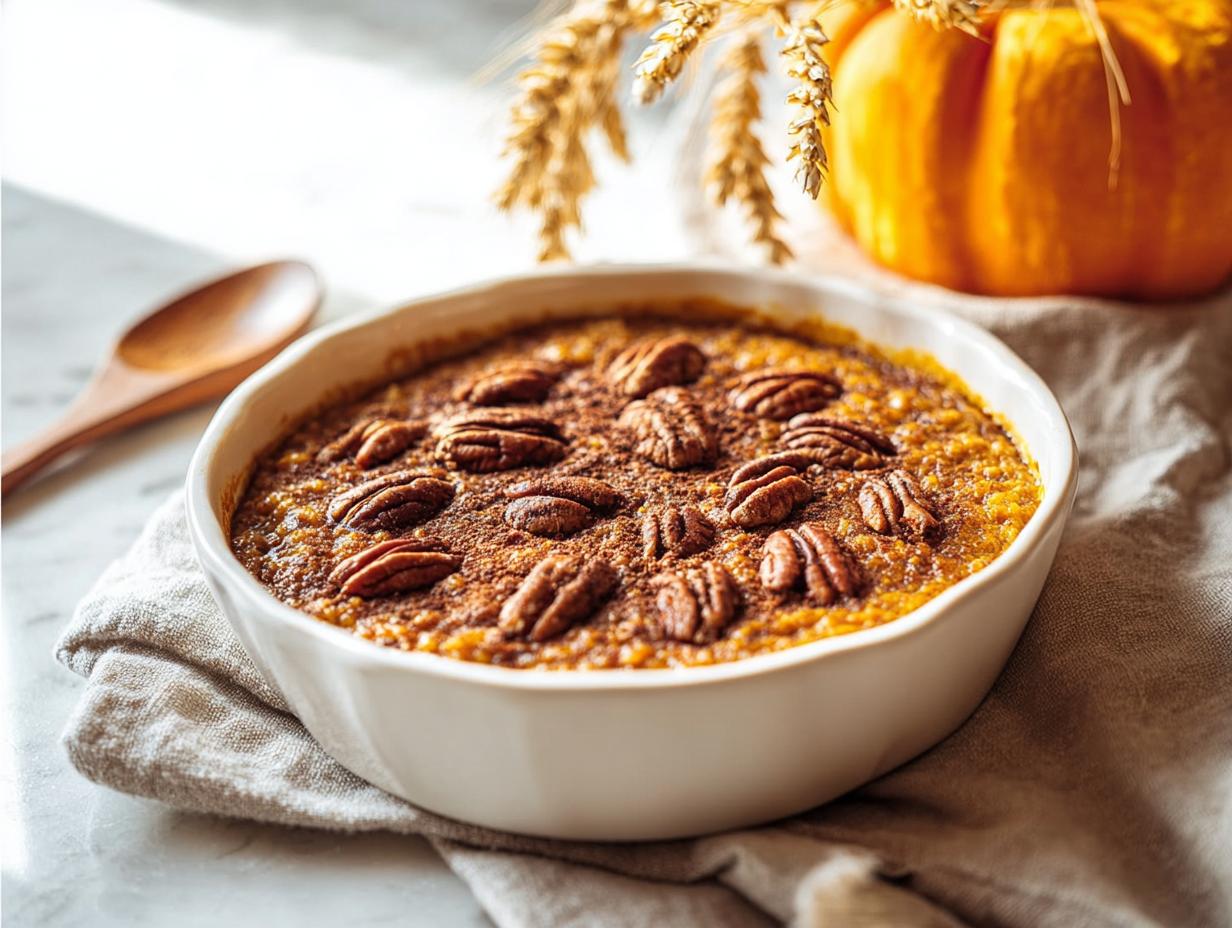 Pumpkin Pie Baked Oatmeal