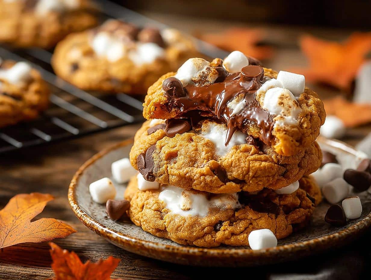 Home 16 Pumpkin S'mores Cookies