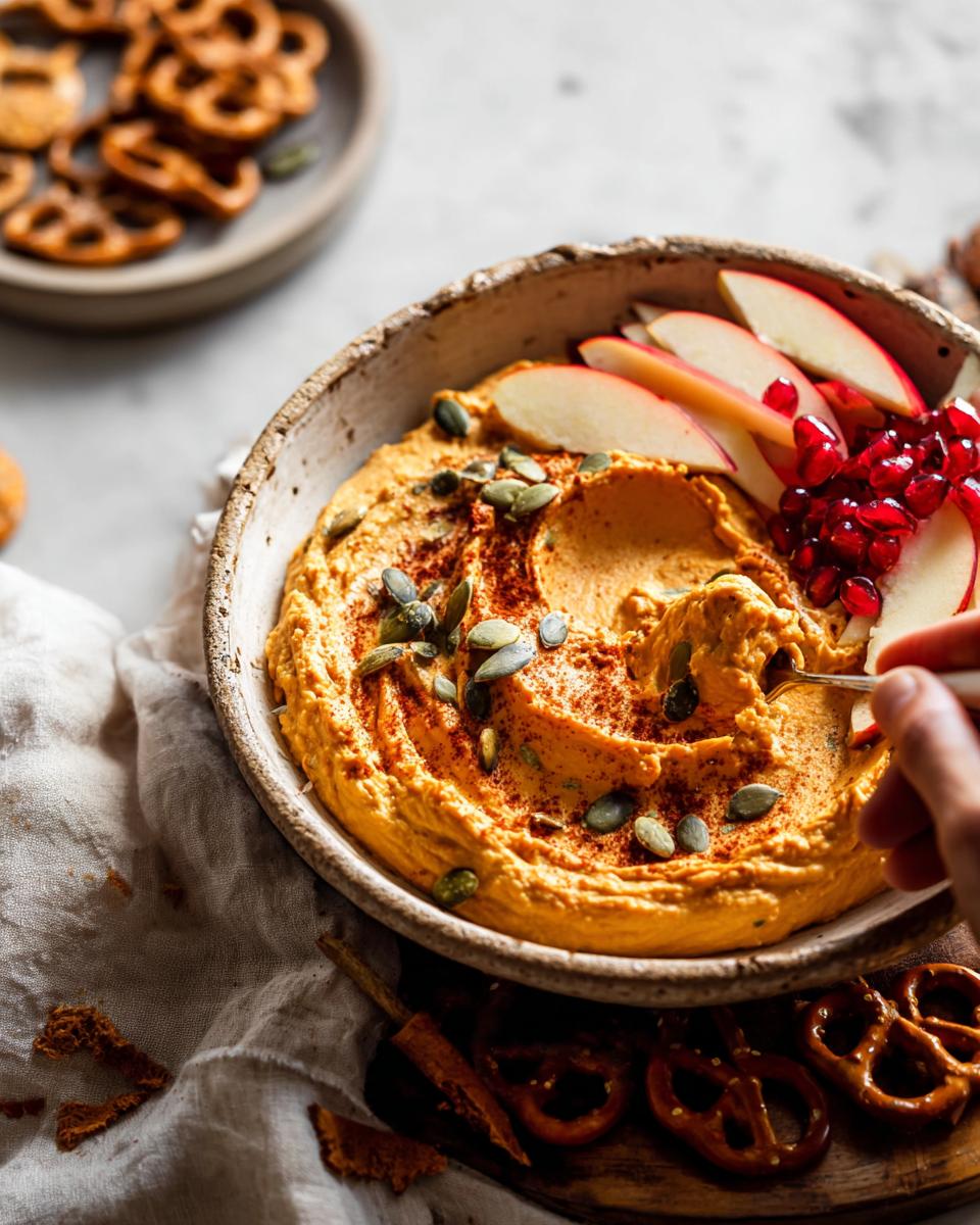 Irresistible 10 Minute Pumpkin Spice Dessert Hummus 3 Pumpkin Spice Dessert Hummus - detail 1