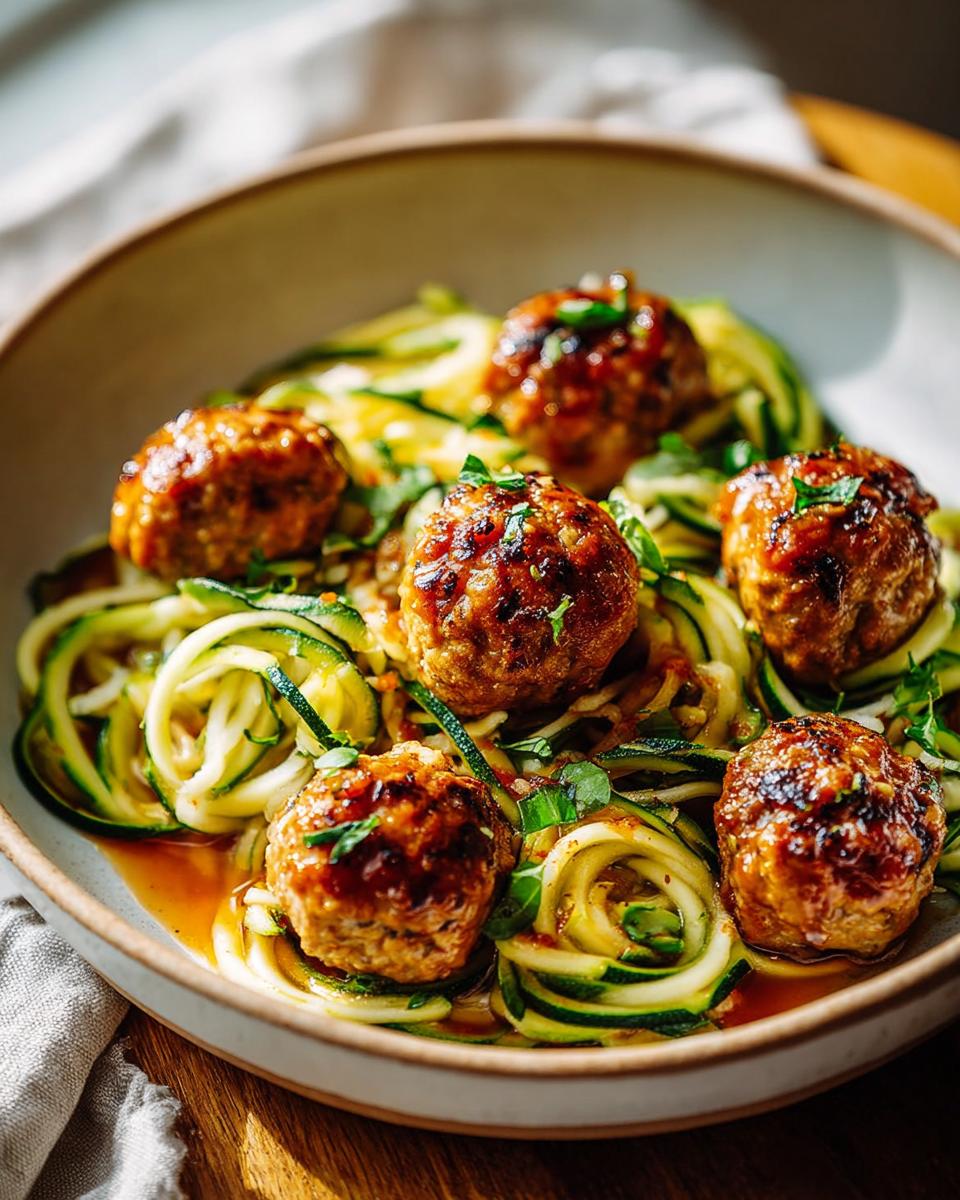 30-Minute Juicy Pumpkin Turkey Meatballs with Zucchini Noodles 3 Pumpkin Turkey Meatballs with Zucchini Noodles - detail 1