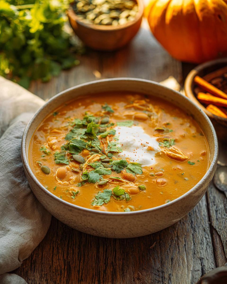 Pumpkin White Bean Chicken Chili - detail 1