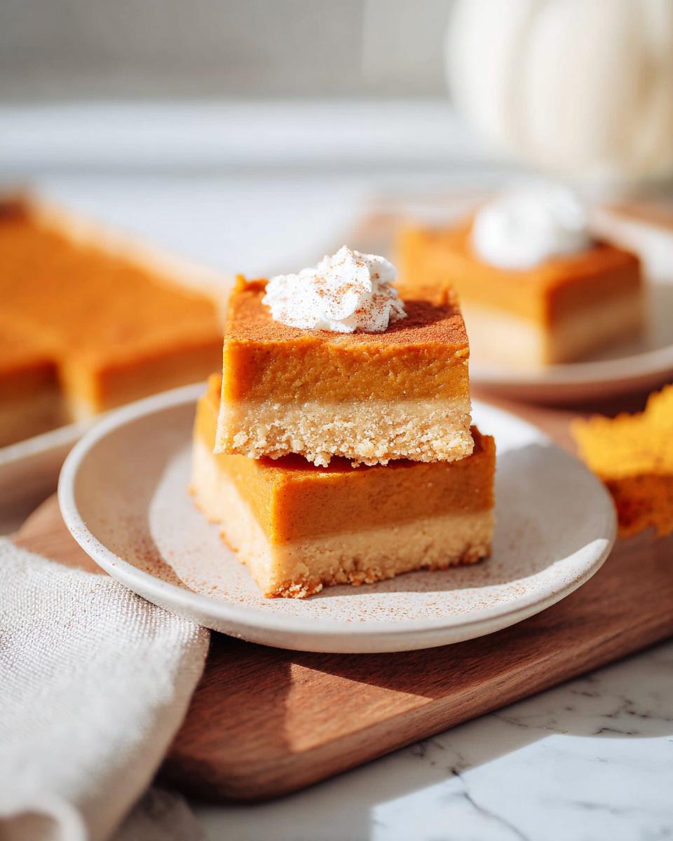 Perfect 1-Pan Pumpkin Pie Bars with Shortbread Crust 3 Pumpkin pie bars with shortbread crust - detail 1