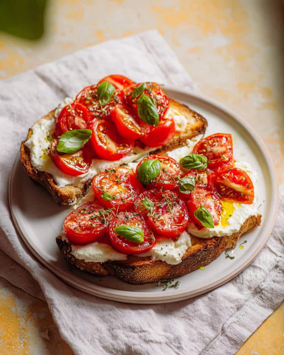 Ricotta and Tomato Sourdough Toast in 10 Min 3 Ricotta and tomato sourdough toast - detail 1