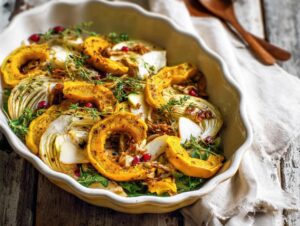 Roasted Fennel With Delicata Squash & Apples