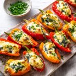 Roasted Goat Cheese Stuffed Mini Peppers Appetizer:30MinEasy 4 Roasted Goat Cheese Stuffed Mini Peppers Appetizer