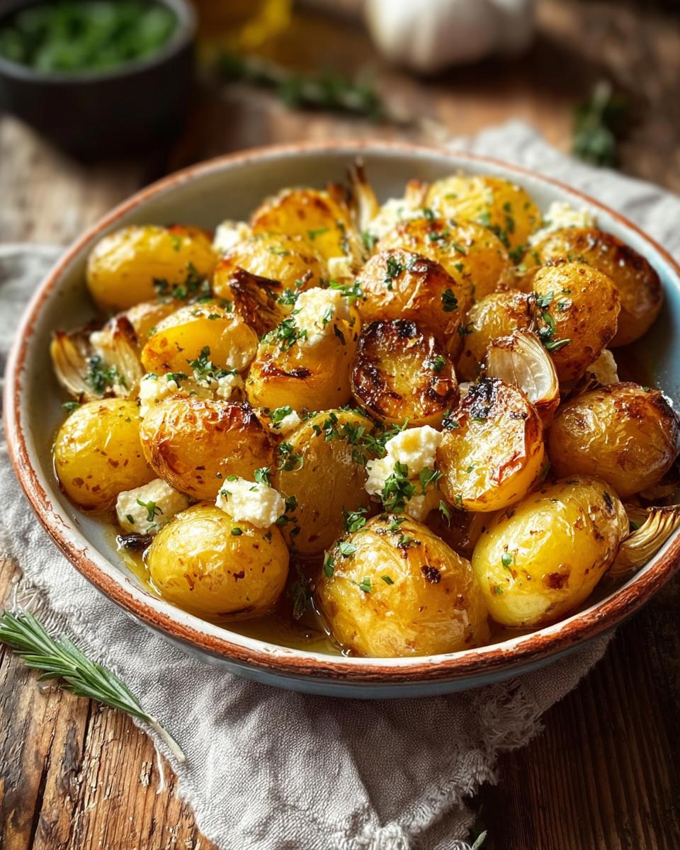 Crispy Roasted Potatoes with Feta and Garlic 3 Roasted Potatoes with Baked Feta and Garlic - detail 1