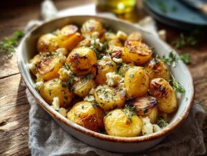 Home 6 Roasted Potatoes with Baked Feta and Garlic