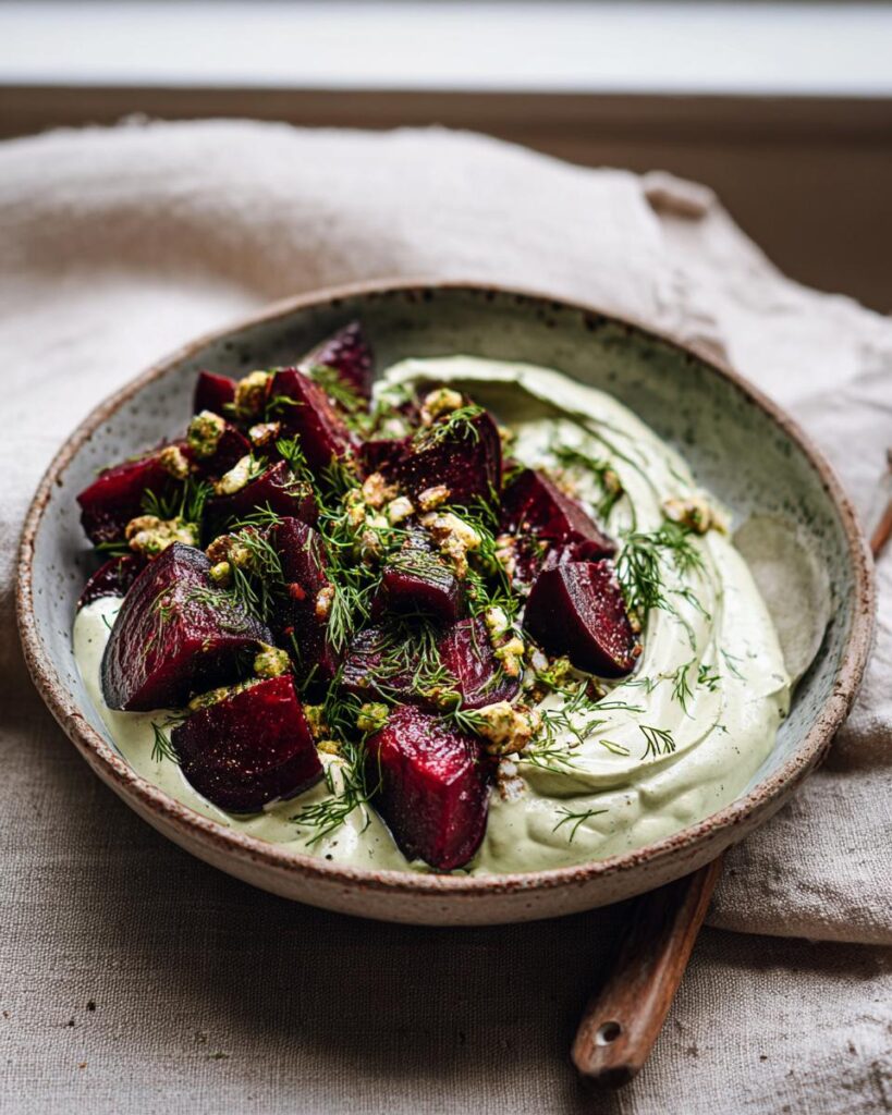 Roasted Beets with Dill Cream: 6 Simple Ingredients 3 Roasted beets with dill cream