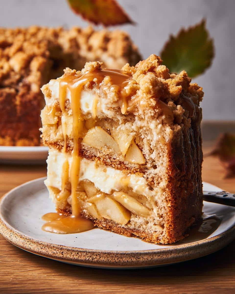 Salted Caramel Apple Crumble Cake - detail 1