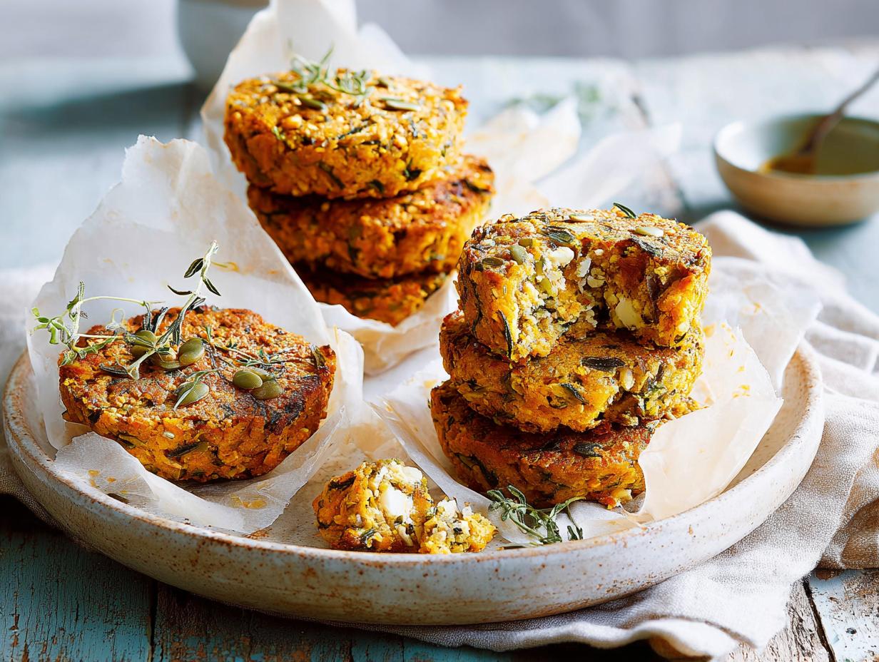 Savory Pumpkin Spinach Oat Cakes