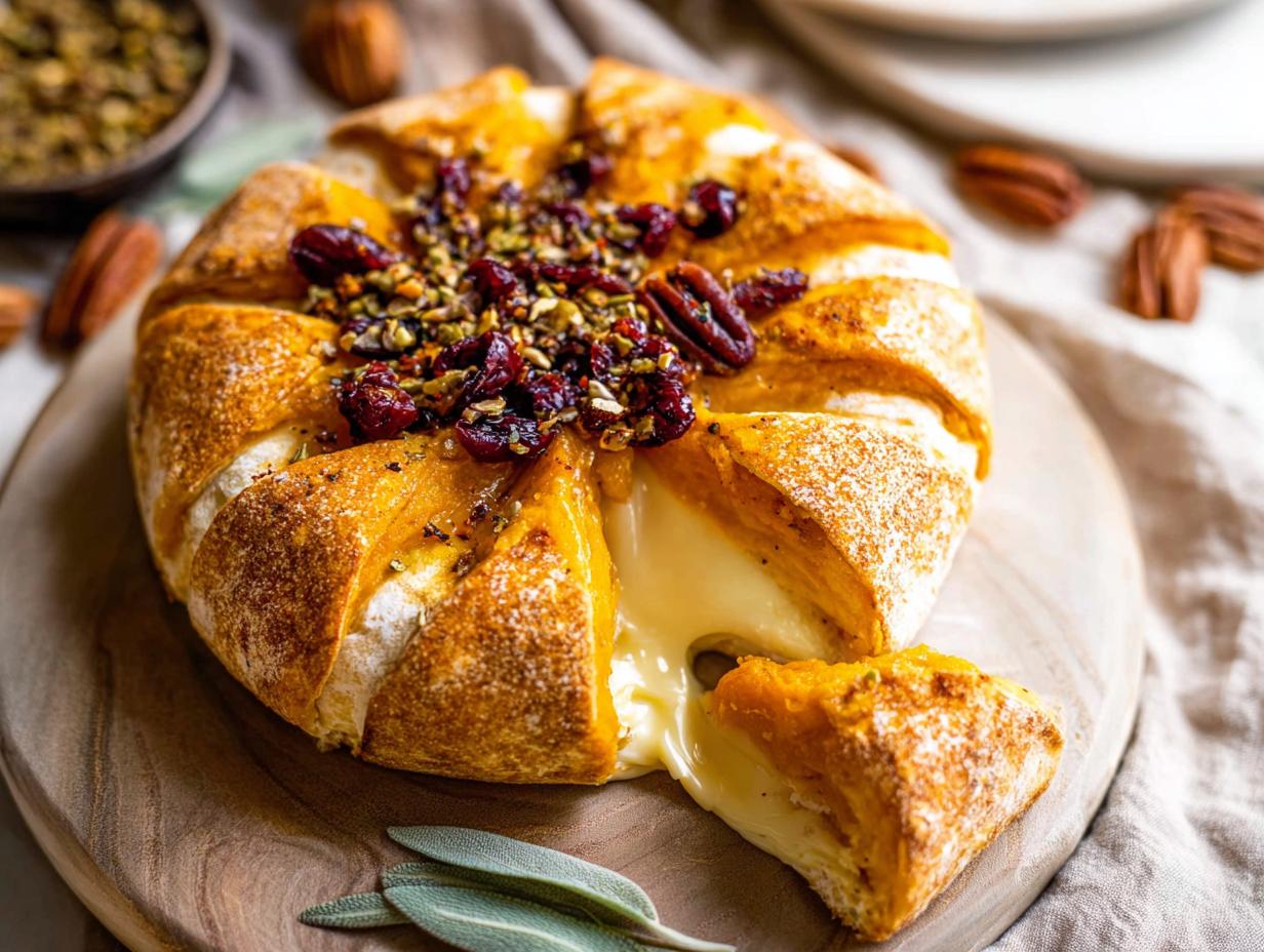Sweet & Savory Pumpkin Baked Brie