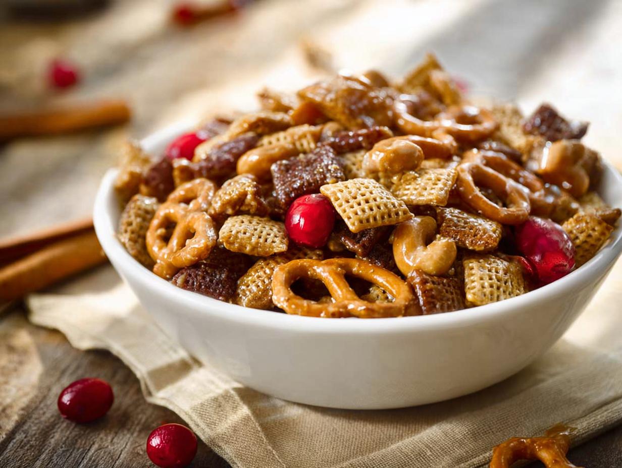 Sweet and salty fall Chex mix