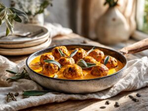 Home 8 Turkey Meatballs in Pumpkin Sage Sauce