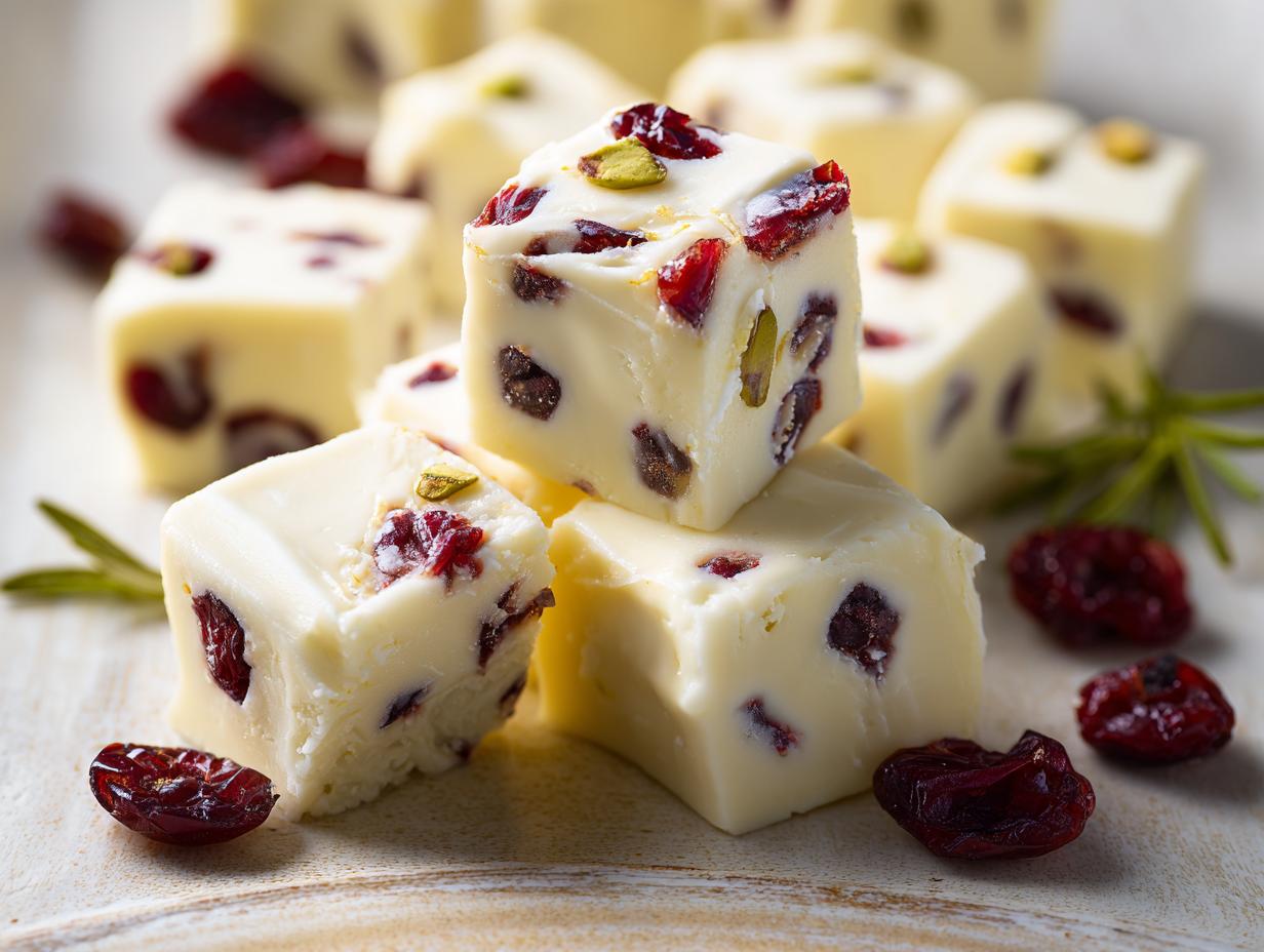 Home 17 White Chocolate Cranberry Fudge