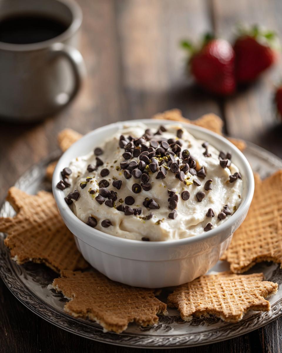 Cannoli Dip in 10 Minutes – 5 Simple Ingredients 3 cannoli dip - detail 1