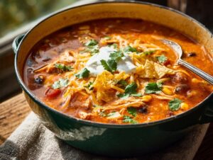 Home 6 chicken enchilada soup