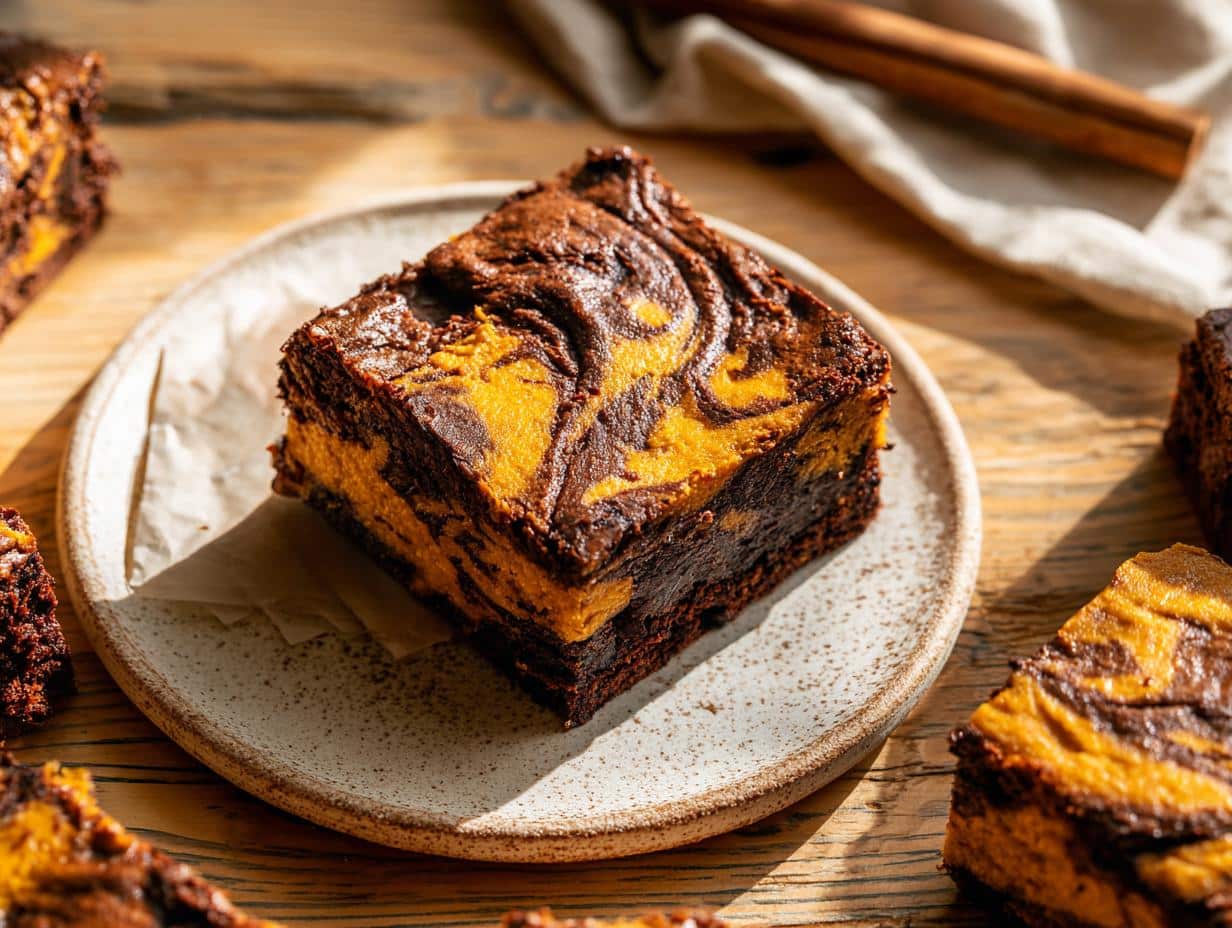 chocolate Pumpkin Brownies