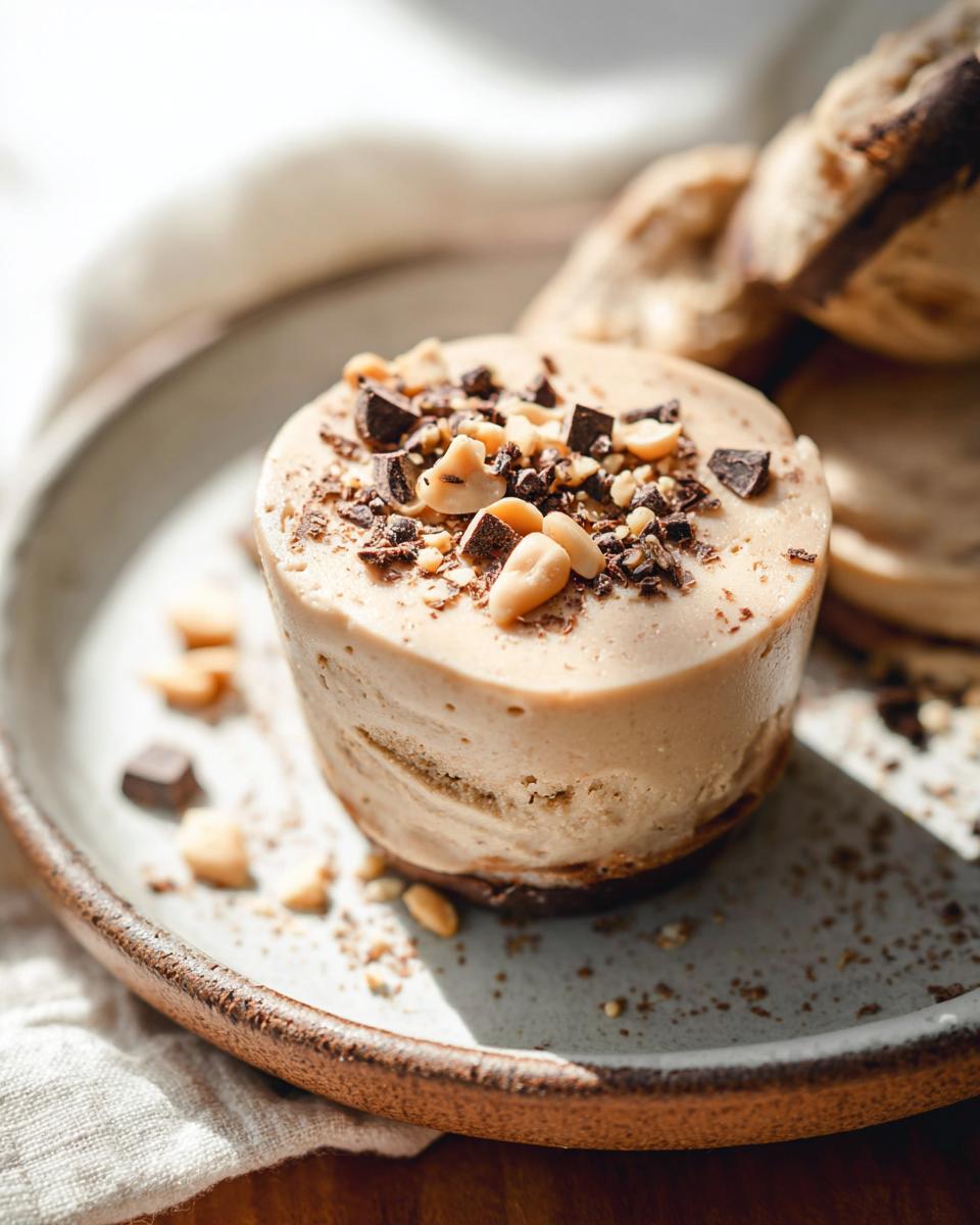 peanut butter greek yogurt frozen cups - detail 1
