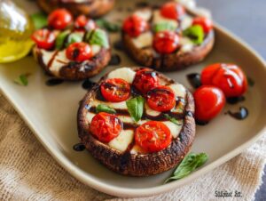 Home 9 Air Fryer Caprese Portobello Mushrooms