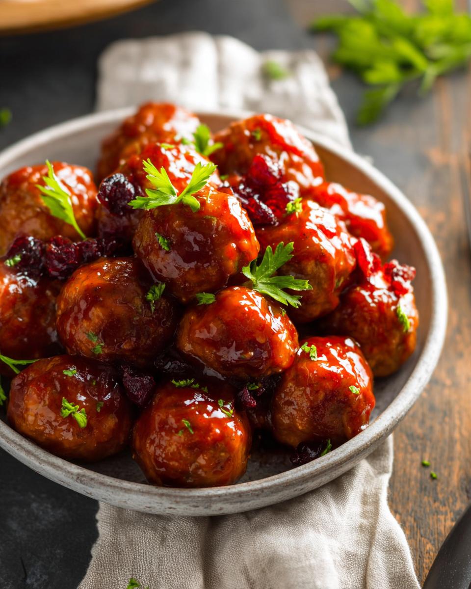 Cranberry BBQ Turkey Meatballs: 4 Easy Steps 3 Cranberry BBQ Turkey Meatballs - detail 1