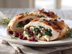 Cranberry Brie Stuffed Chicken