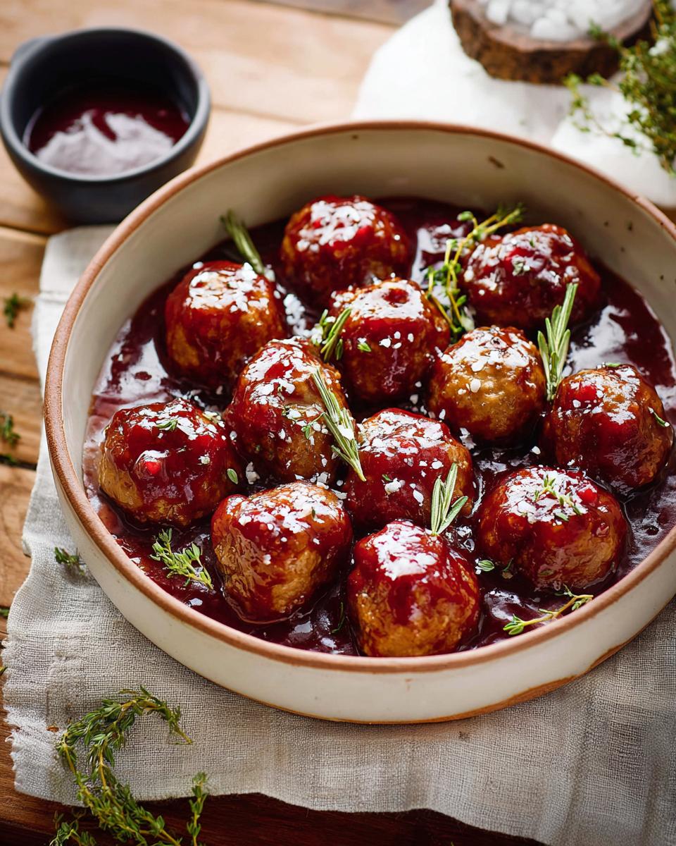Cranberry-Mustard Glazed Chicken Meatballs 3 Secrets 3 Cranberry-Mustard Glazed Chicken Meatballs - detail 1