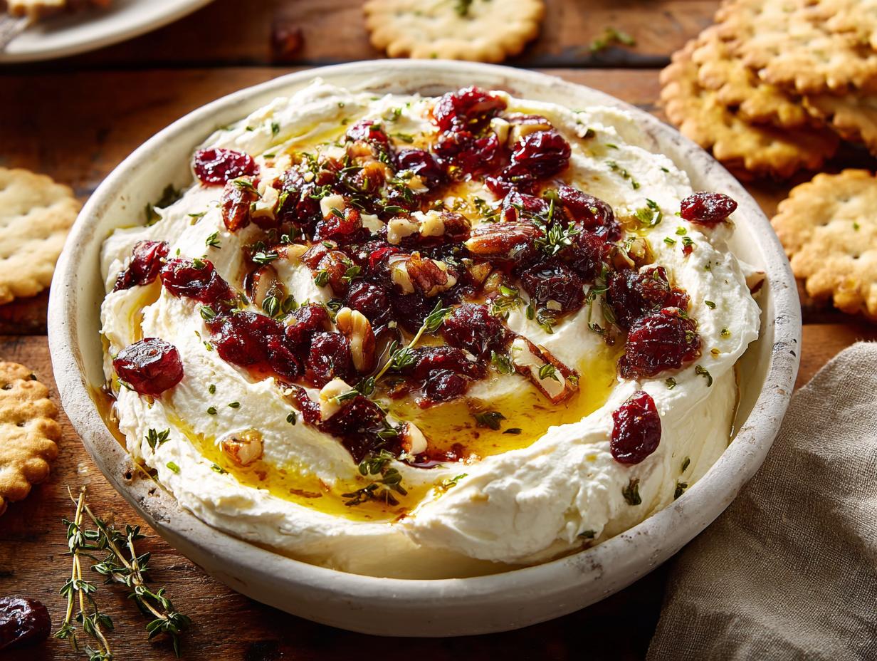 Cranberry Pecan Whipped Feta Dip