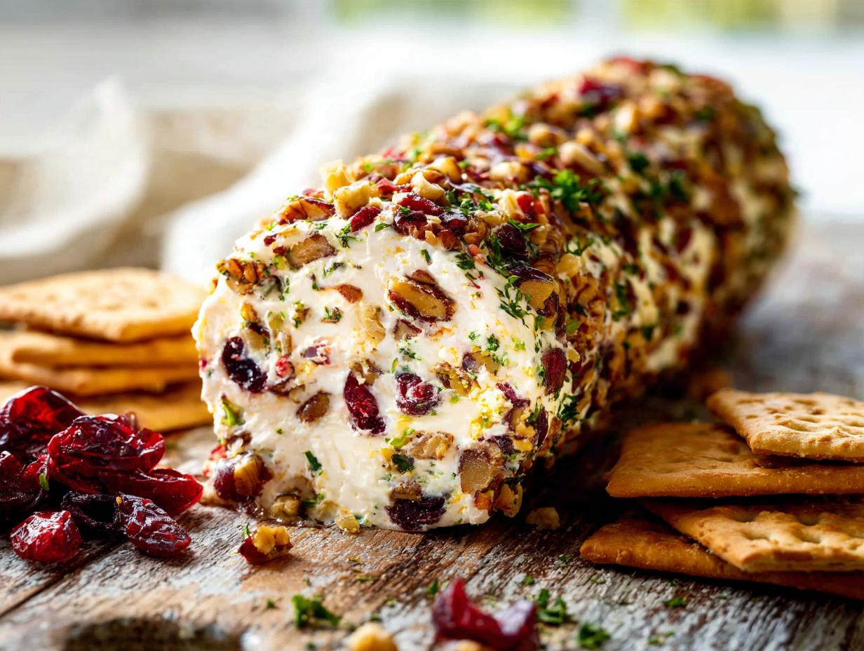 Cranberry Walnut Cheese Log