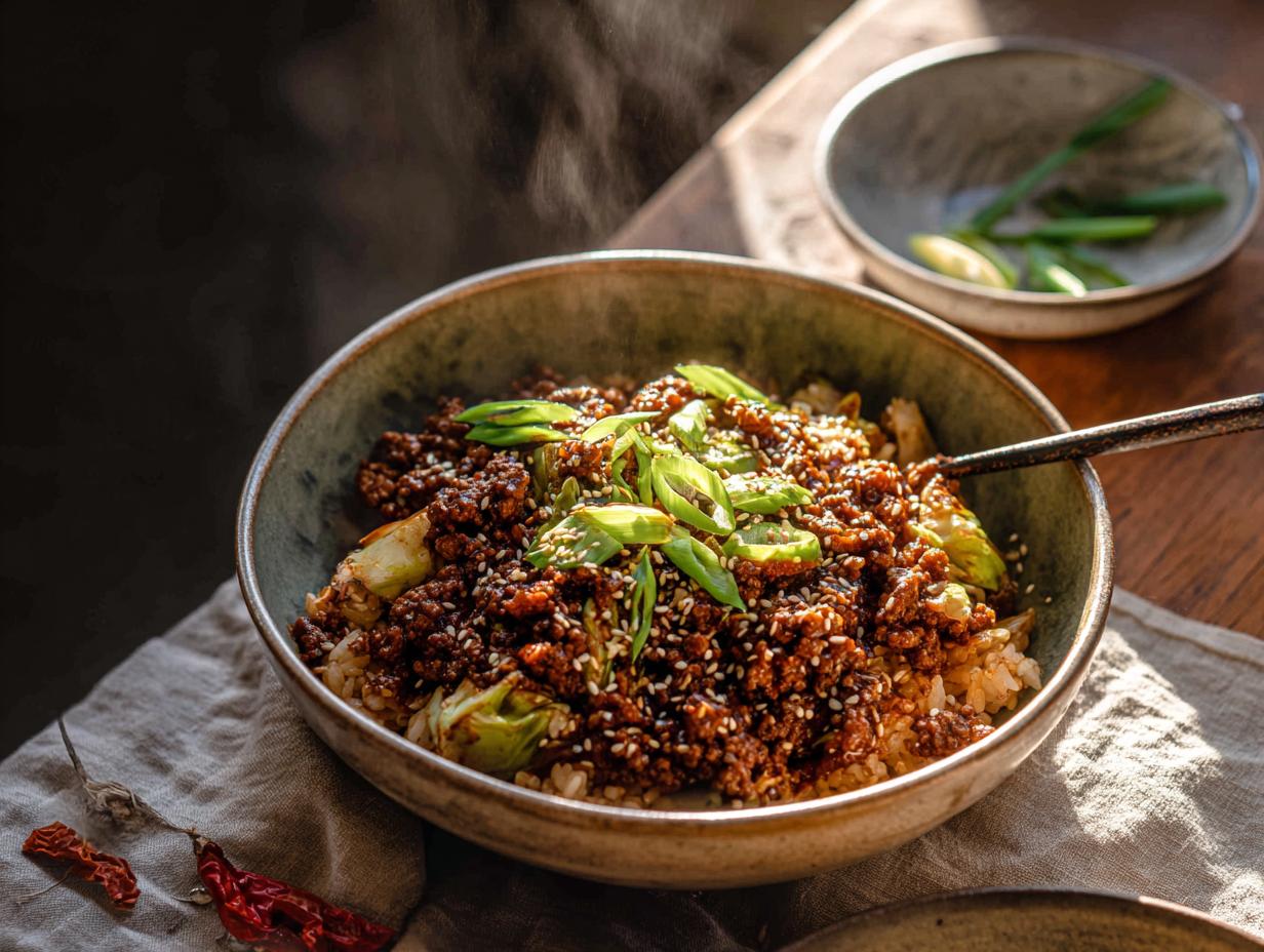 Korean Beef Cabbage Bowls with Gochujang