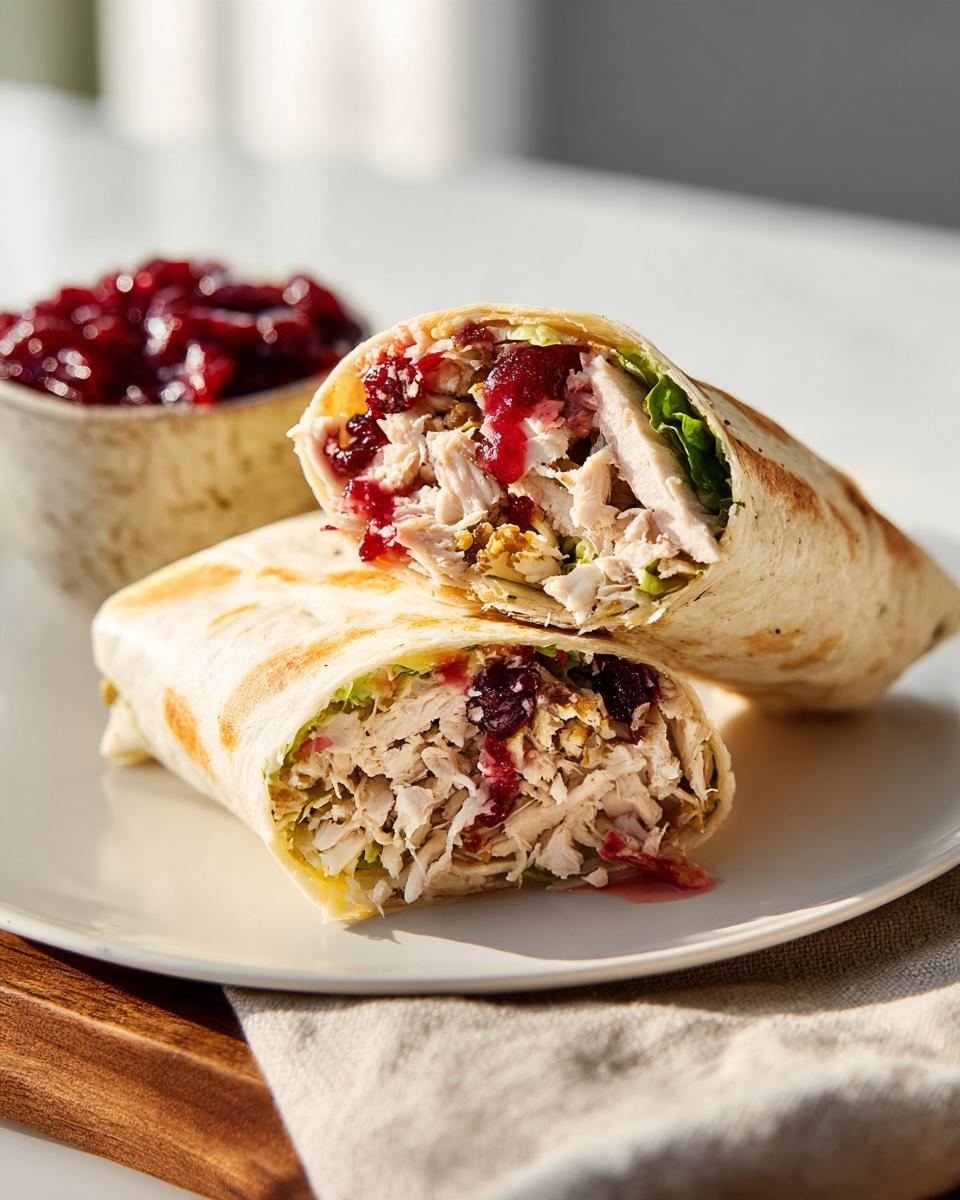 10 Easy Leftover Turkey Caesar Wraps with Cranberry Dressing 3 Leftover Turkey Caesar Wraps with Cranberry Dressing - detail 1